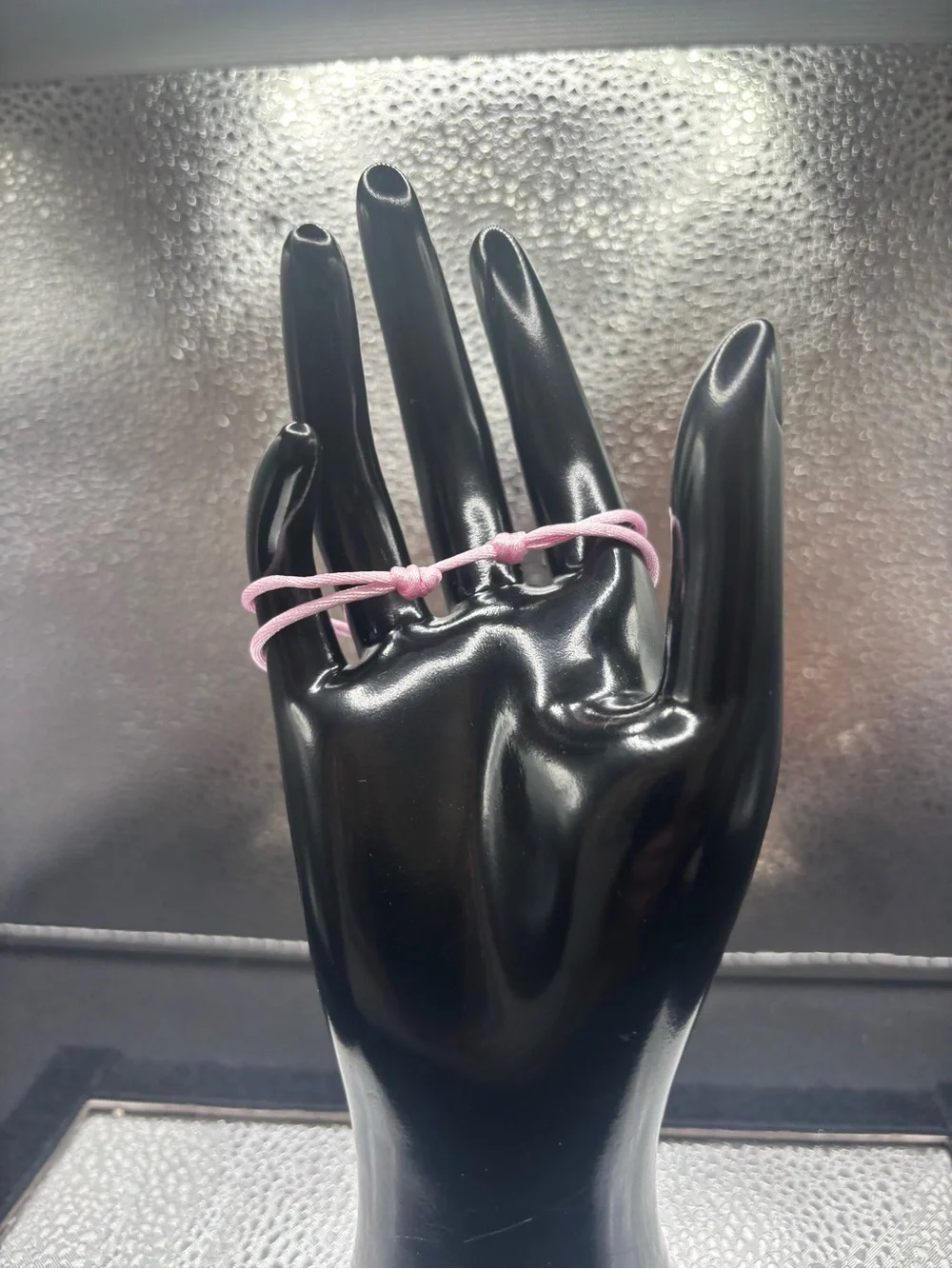 Delicate Pink Double-Strand Bracelet with Gold Accent